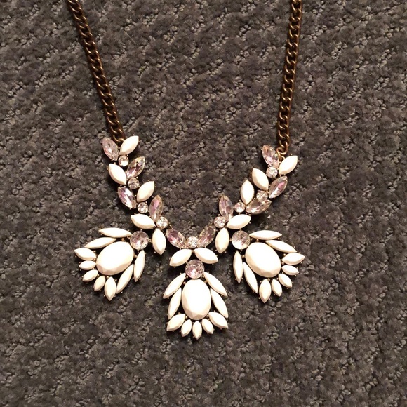 J. Crew Jewelry - J. crew white statement necklace